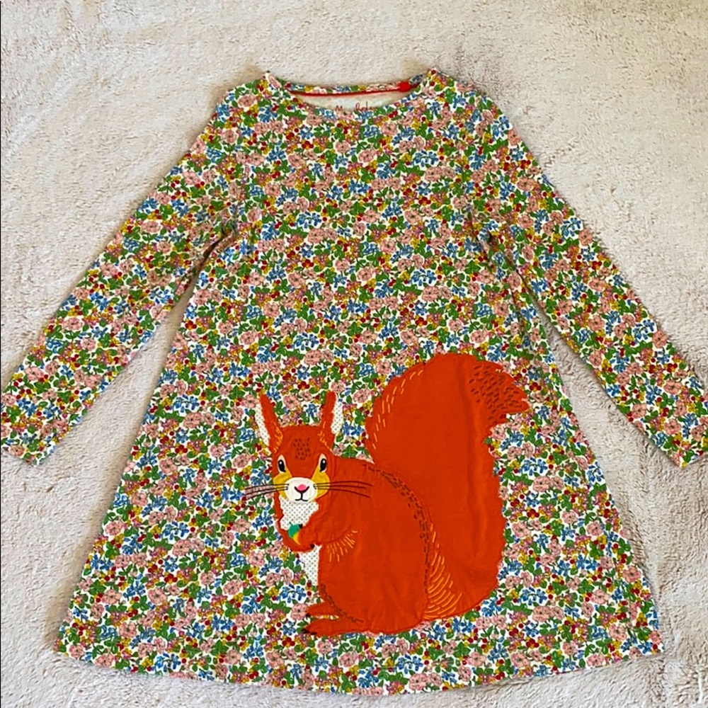 Big Appliqué Squirrel Dress 🐿